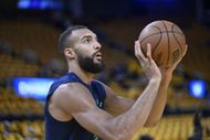 Rudy Gobert at NBA Playoffs: Pre-game of Timberwolves vs Warriors in San Francisco - Source: Getty
